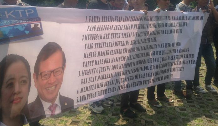 Mahasiswa Minta KPK Tangkap Puan dan Pramono