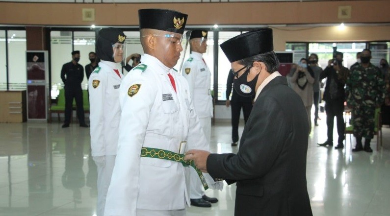 Jelang HUT RI Ke-75, Wabup Subang Kukuhkan Paskibraka 