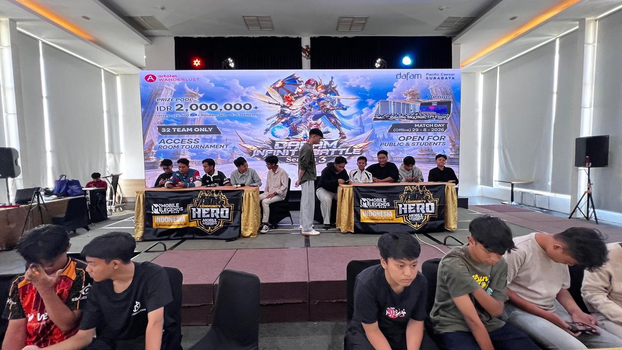 Dafam Pacific Caesar Surabaya Kembali Gelar Turnamen Mobile Legends Dafam Infinity Battle Season 3