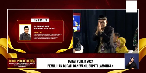 Debat Pamungkas Pilbup Lamongan Libatkan Pakar Ekonomi Islam FEB Unesa jadi Panelis