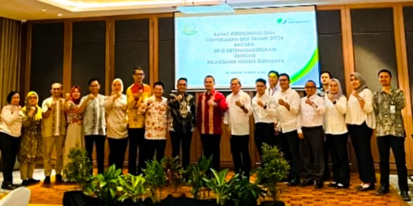 BPJS Ketenagakerjaan Serahkan 108 Surat Kuasa Khusus (SKK) ke Kejari Surabaya