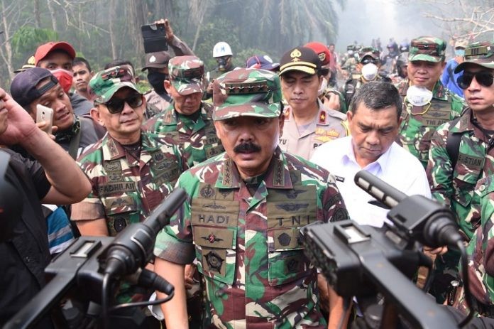 Panglima TNI Pantau Karhutla di Pulau Rupat