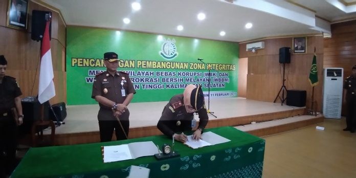 Kejati Kalsel Canangkan Zona WBK dan WBBM