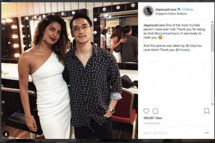 Foto Bareng Nick Jones dan Priyanka Chopra, Afgan Mengaku Nerveous