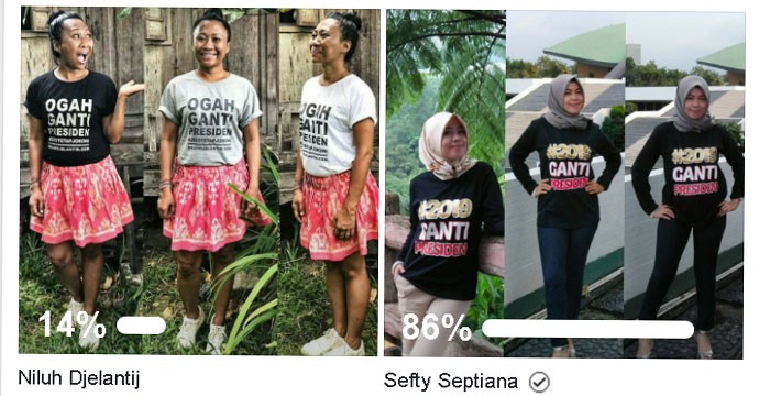 Saingin Kaos Niluh Djelantik, Pose Septi Tak Kalah Cantik