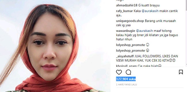 Foto Kerudung Tapi Rambut Terurai, Aura Kasih Disindir Hijab Yang benar