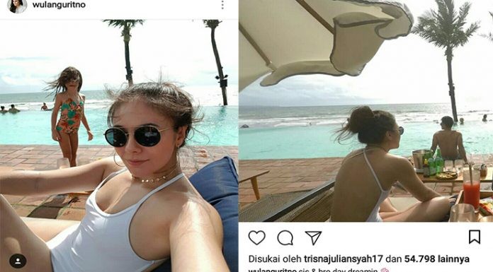 Wulan Pamer Berbikini Putih, Netizen: Woww Hot Mom, Mulus Cantik