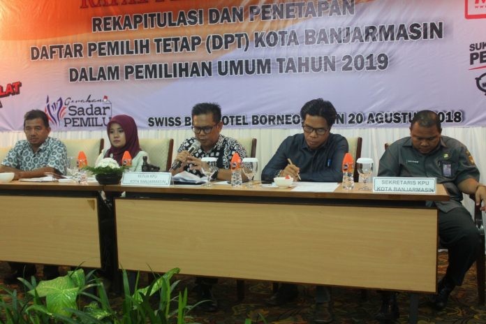 KPU Banjarmasin Tetapkan DPT Pemilu 2019