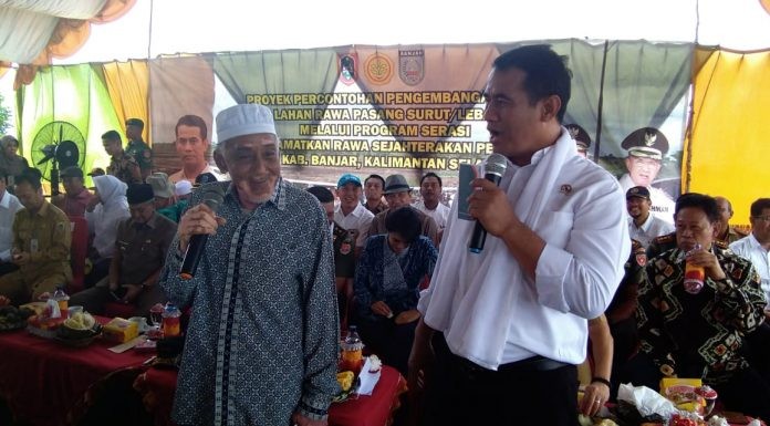Mentan Proyeksikan Kalsel Jadi Lumbung Pangan di Luar Jawa