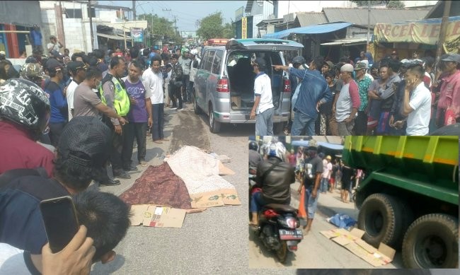 Truk Tanah Makan Korban di Babelan