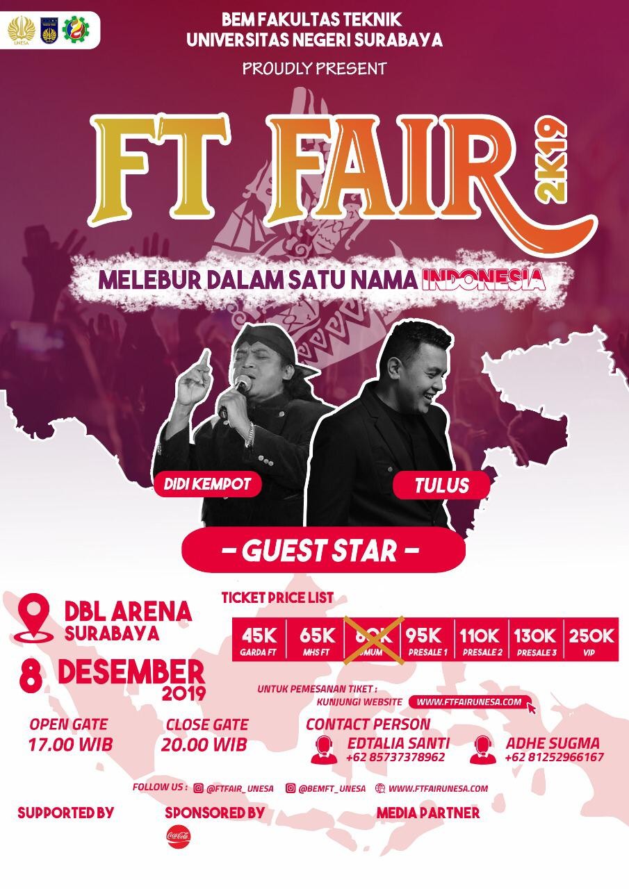 Bapak Loro Ati Nasional Bakal Gegerkan FT Fair Unesa, Catat Tanggalnya!