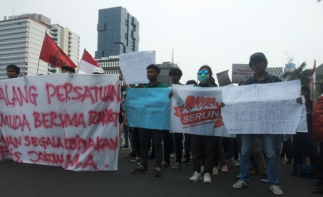 Demo Hari Sumpah Pemuda,  Mahasiswa Kritik Kepemimpinan Jokowi
