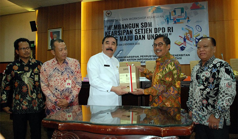 DPD RI  Jalin Kerjasama Dengan Arsip Nasional Republik Indoensia (ANRI) Untuk Dokumentasikan Hasil Kinerja DPD RI