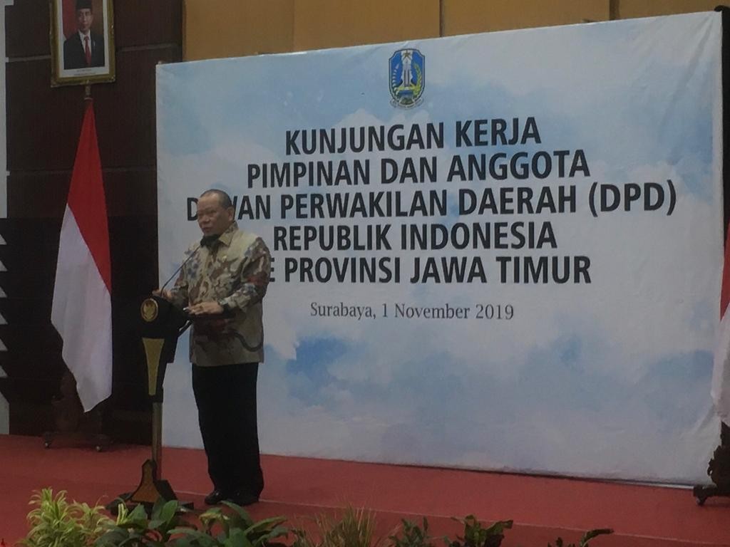 Kunker ke Jatim, La Nyalla Berharap Gubernur Hibahkan Tanah untuk Kantor DPD