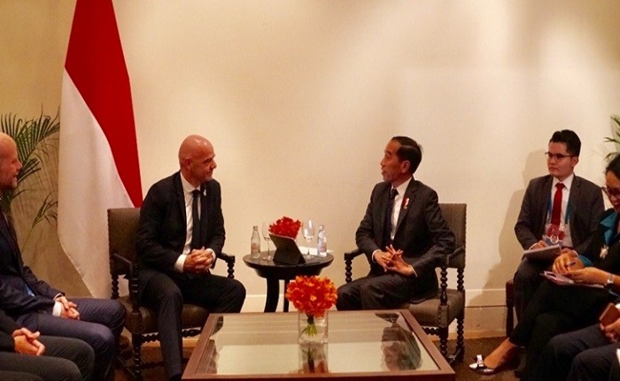 Bertemu Presiden FIFA, Jokowi Jamin Piala Dunia U-20 Berlangsung Lancar