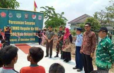 Hasil Pembangunan TMMD di Kabupaten Bekasi Harus Dipelihara