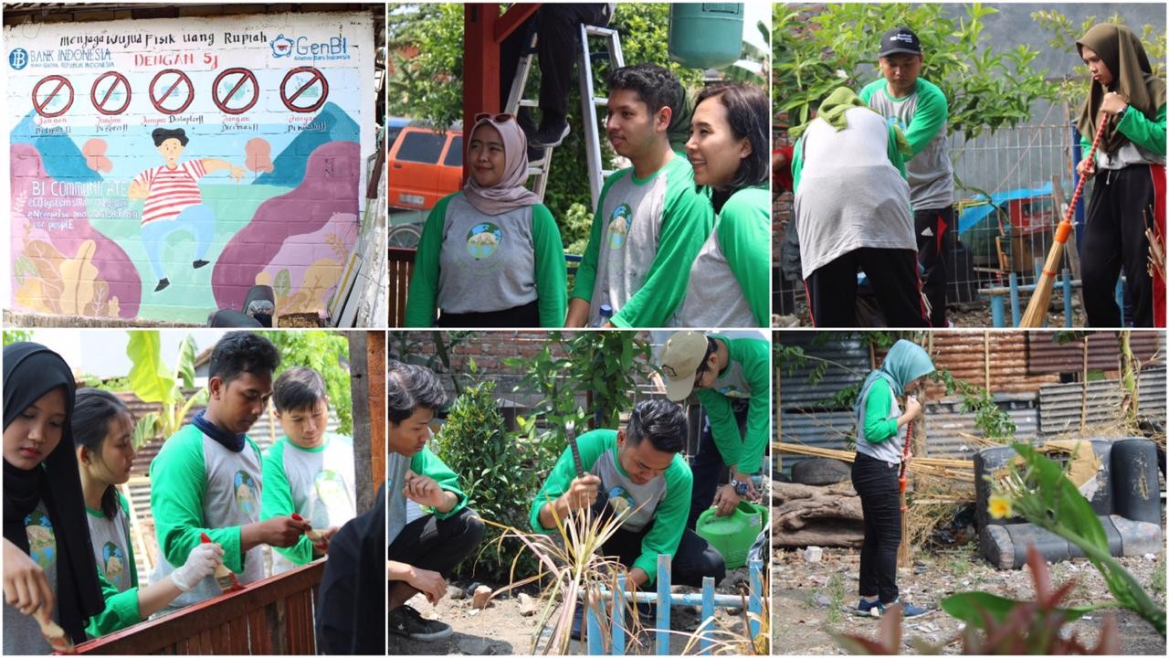 Rawat Lingkungan yang Asri, BI dan GenBI Gelar “Bersih Indonesia” di Kampung Wedoro