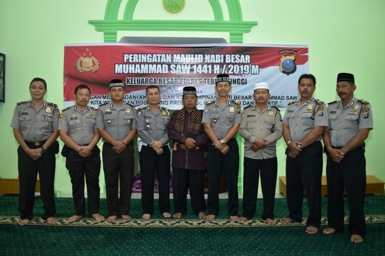 Polres Tebing Tinggi Melaksanakan Peringatan Nabi Besar Muhammad Saw 1441 H 