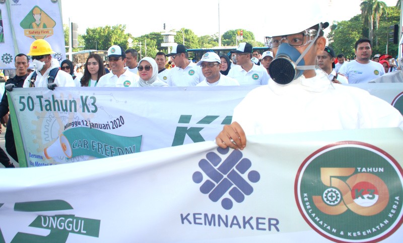 Menaker Ida Fauziyah Canangkan Bulan K3 Nasional Tahun 2020