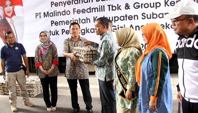Bupati Subang Berikan Bantuan CSR Telur Ayam Kepada Anak Didik PAUD Dan TK