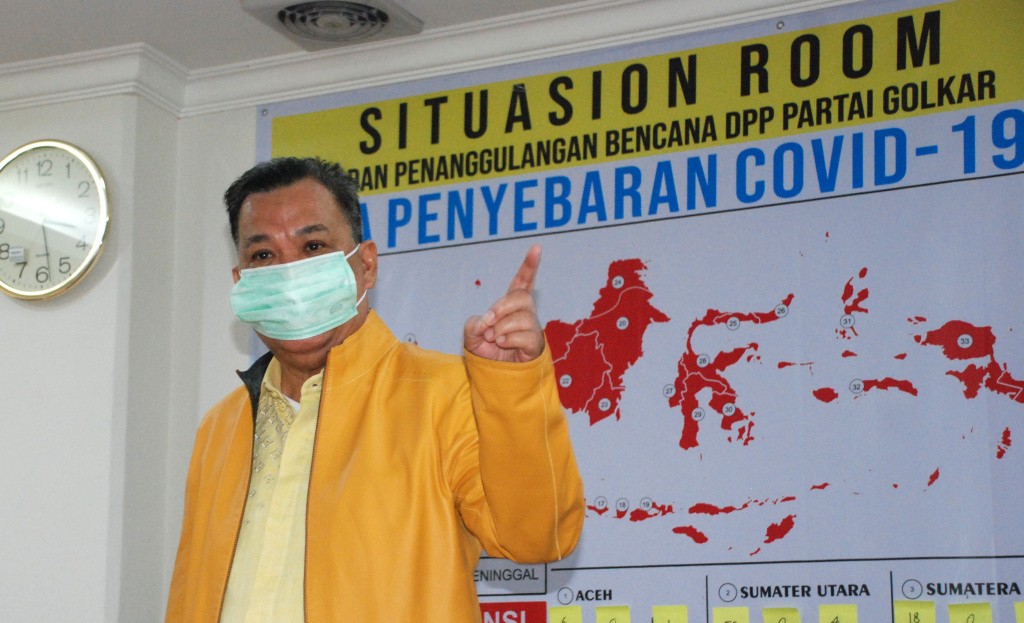 Waketum Golkar Roem Kono : Partai Golkar Terus Membantu Pemerintah Lawan Covid- 19
