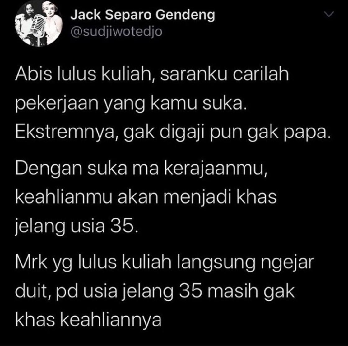 Sudjiwo Tedjo Tekankan Asah Keahlianmu Sampai Usia 35, Ini Alasannya