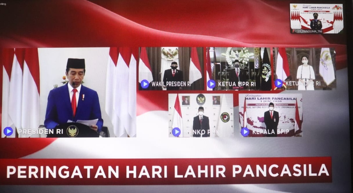 Panglima TNI Ikuti Upacara Hari Lahir Pancasila Secara Daring