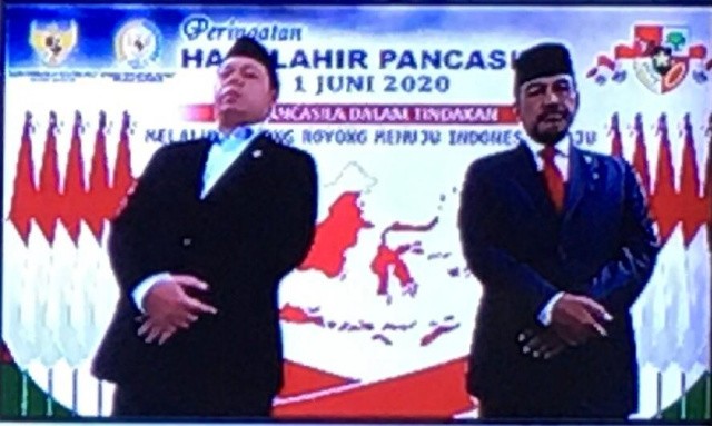 Pimpinan DPD RI Ikuti Peringatan Hari Lahir Pancasila Secara Virtual