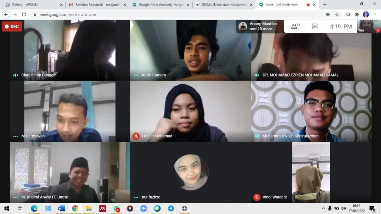 Kembangkan Pembelajaran Budaya Lintas Negara, FE Unesa Sharing Session dengan FA UiTM