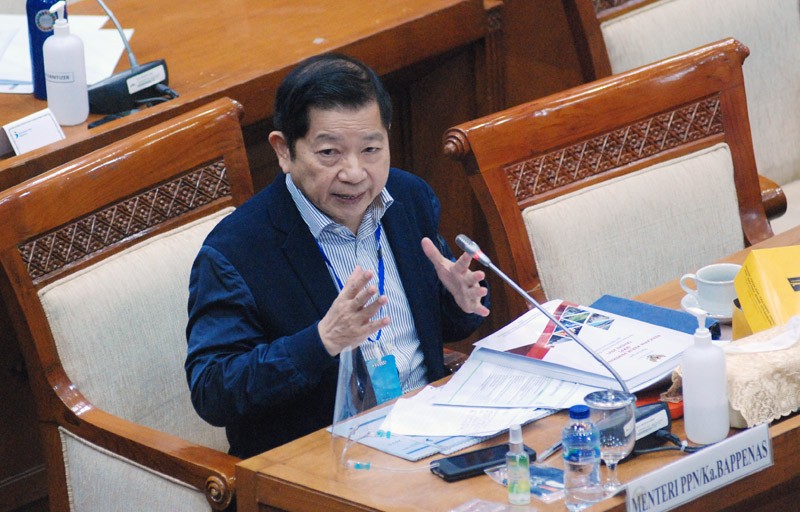 Menteri PPN/Kepala Bappenas Suharso Monoarfa Di Komisi XI DPR