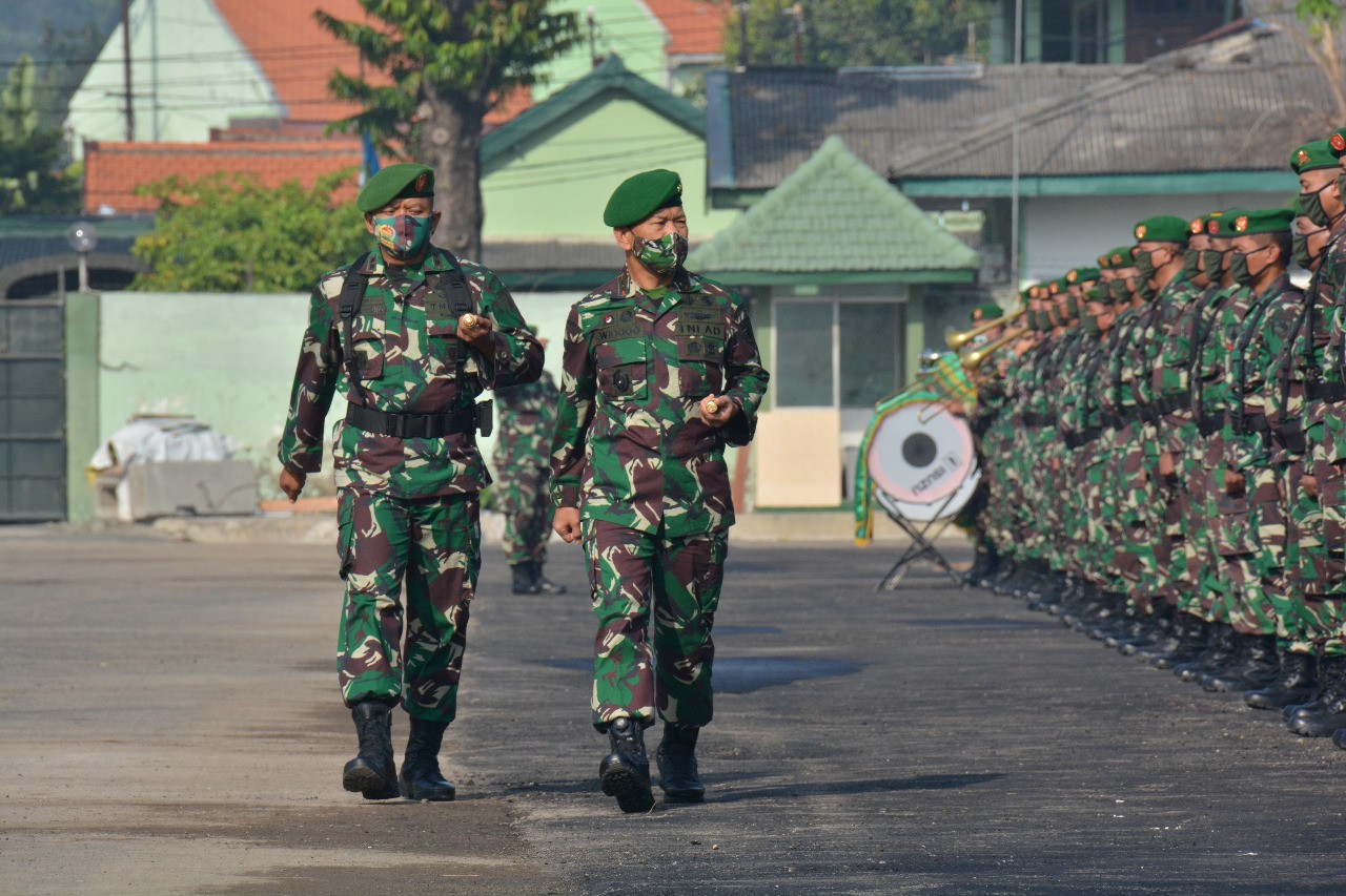 Yakinkan Bebas Covid-19, Pangdam Brawijaya Lepas Personel Satgas Teritorial