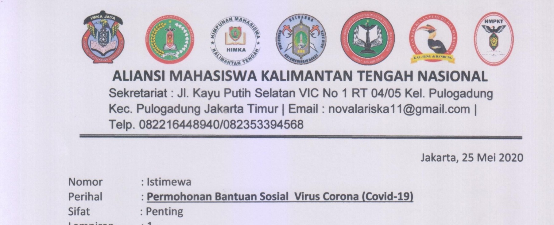 AMKTN Sesalkan Pemprov Kalteng Anak Tirikan Mahasiswa Rantau