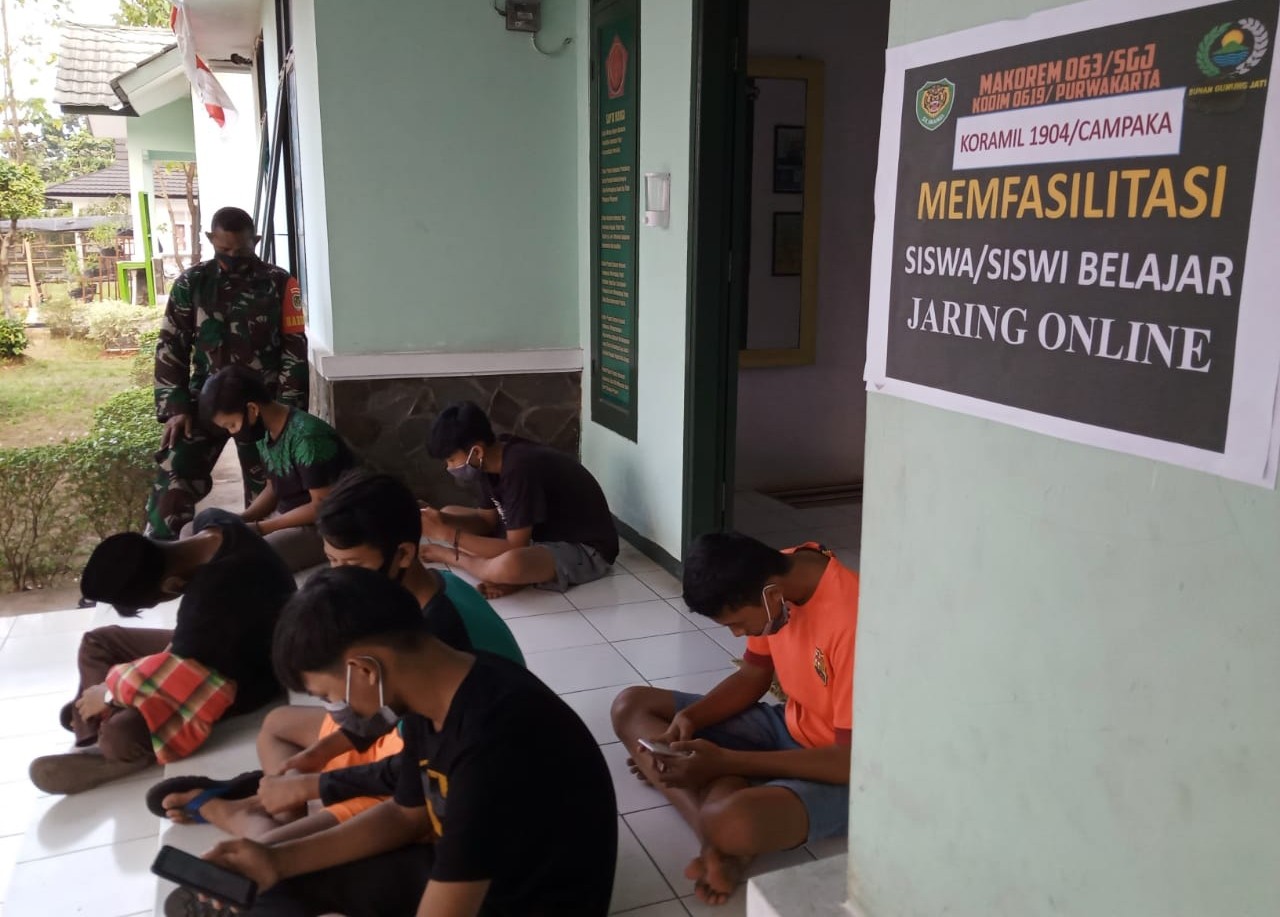 TNI Fasilitasi WiFi Gratis Untuk Kebutuhan Siswa Belajar Online