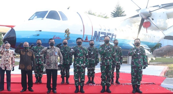 Panglima TNI Resmikan Monumen Pesawat N250 Gatotkoco di Yogyakarta 