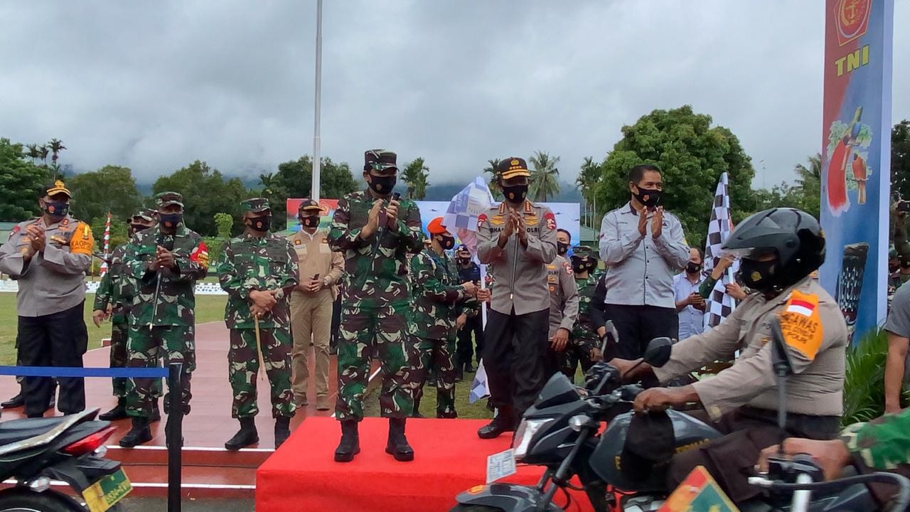 Panglima TNI Pimpin Apel Pelepasan Satgas Pendisiplinan Protokol Kesehatan Papua