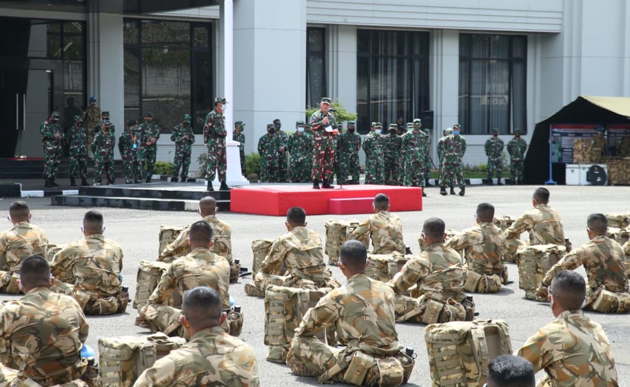 Asops Panglima TNI Cek Kesiapan Satgas Kizi TNI Konga XXXVII G Minusca Car