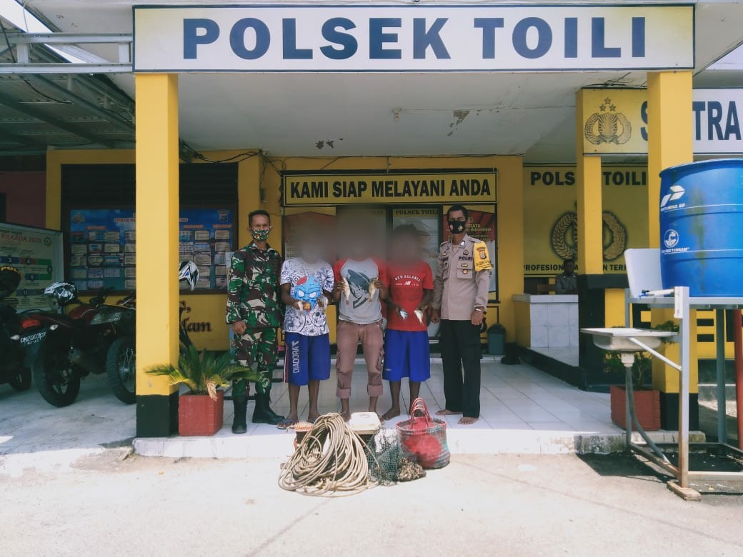 Diduga Ilegal Fising, TNI-Polri Ringkus Pembom Ikan