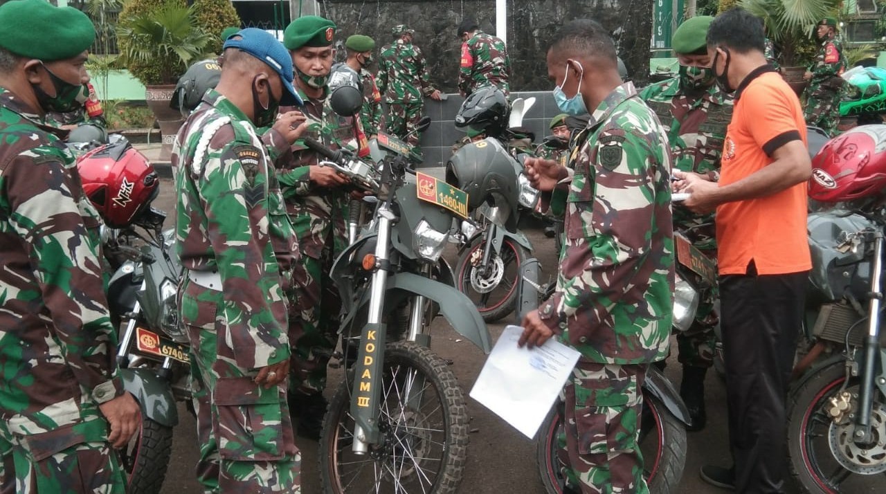 Kodim 0619/Pwk Laksanakan Pemeriksaan Kelengkapan Randis Personil