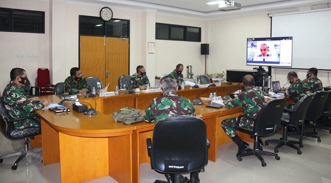 Kapusjaspermildas TNI Ikuti Sidang Umum ke-75 CISM di Belgia Melalui Vicon