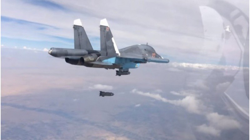 Jet Tempur Rusia Bombardir Markas Teroris Legiun Sham di Suriah