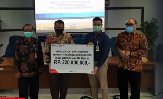 Bantu Kelompok Rentan, Pertamina Salurkan Bantuan 110 unit Alat Bantu Dengar