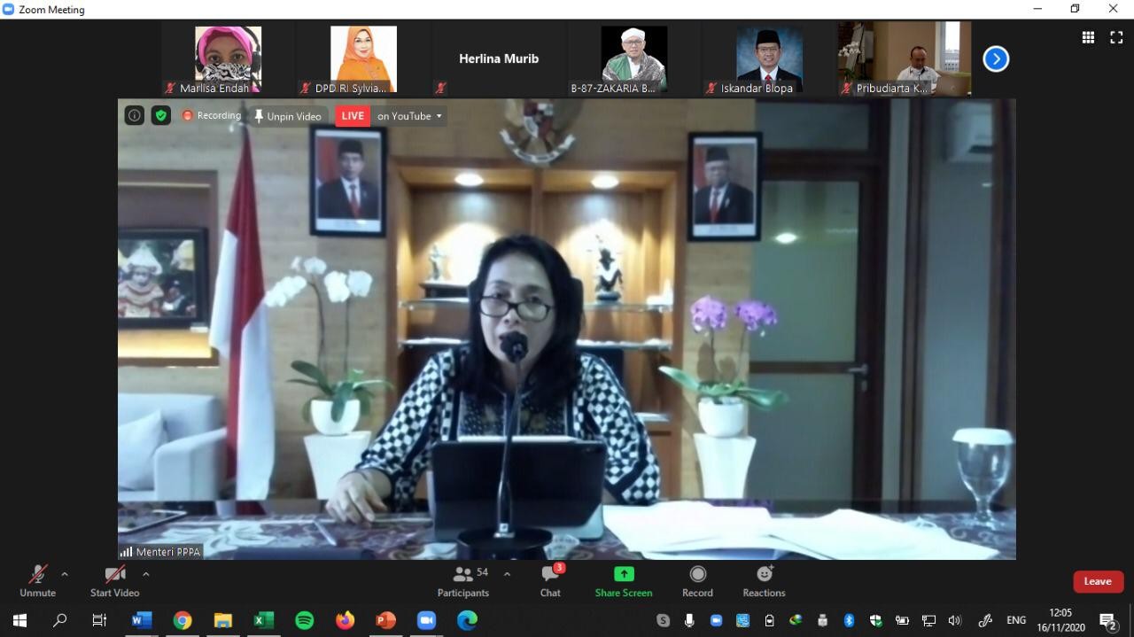 Kinerja Kemen PPPA Dijempol DPD RI