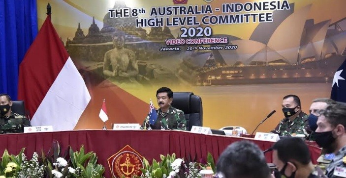 Panglima TNI bersama CDF Australia Pimpin Sidang ke-8 AUSINDO HLC Tahun 2020