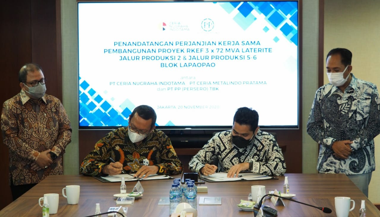 PT CNI dan PTPP Lanjutkan Kerja Sama Pembangunan Smelter Ferronickel