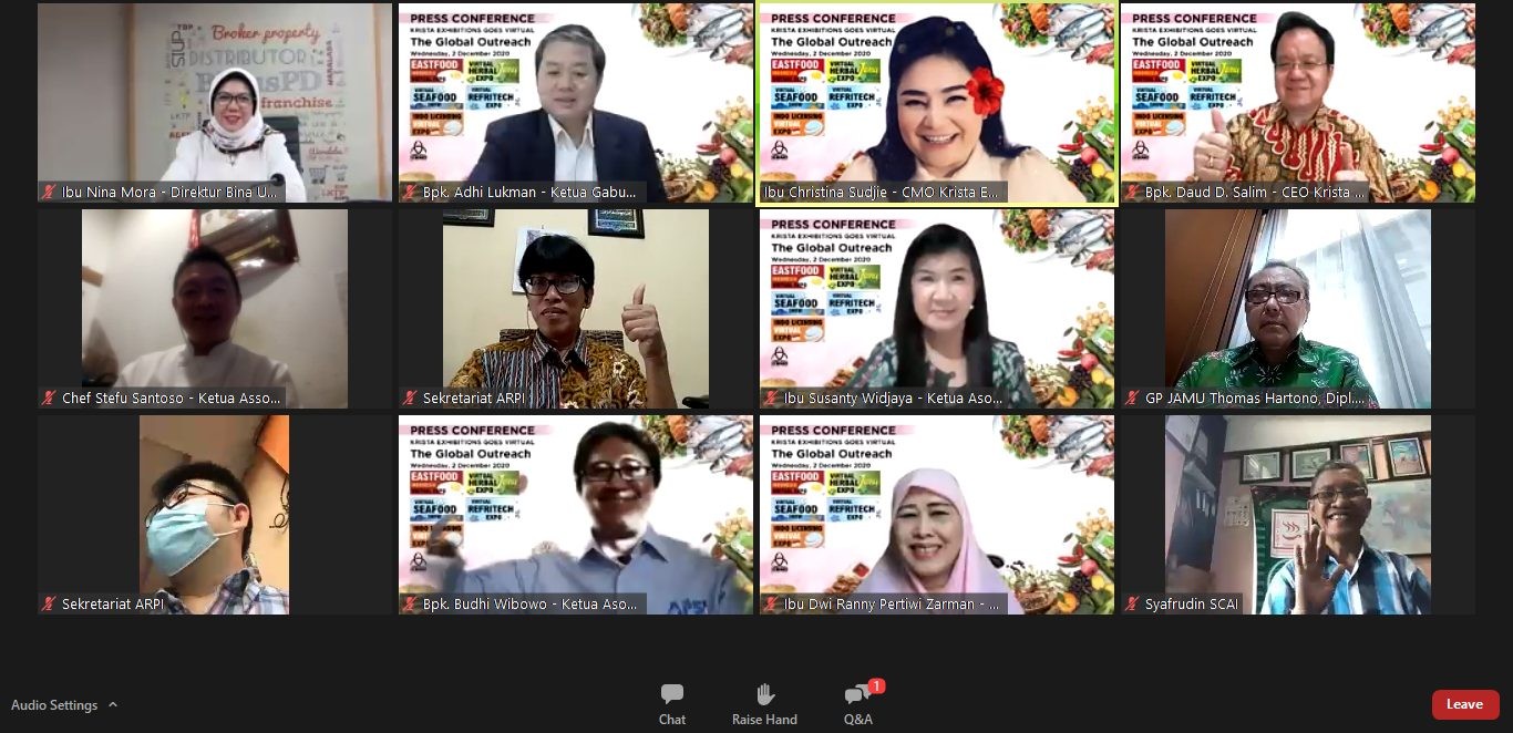 Ratusan Peserta Lokal dan Internasional Ikuti Pameran Eastfood Indonesia Virtual Expo 2020
