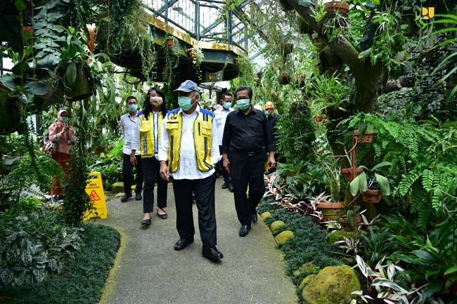 Menteri PUPR Tekankan Penataan Kawasan Taman Anggrek Kebun Raya Bogor Terintegrasi