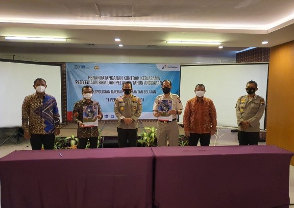 Pertamina Kerjasama Dengan Polda Kalimantan Selatan Menghadapi Tahun 2021 