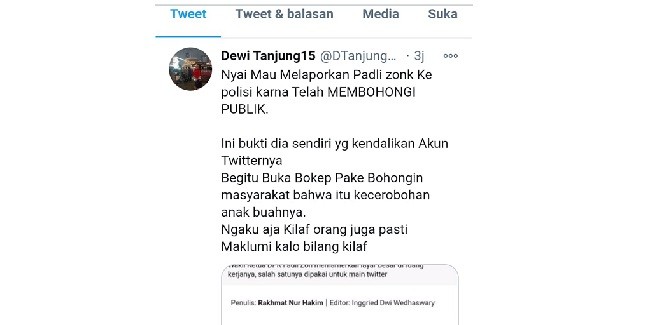 Soal Like Akun Porno, Dewi Tanjung Akan Polisikan Fadli Zon