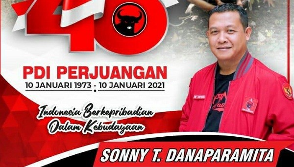HUT PDI Perjuangan ke-48, Sonny Ajak Masyarakat Berkolaborasi Wujudkan Indonesia Maju