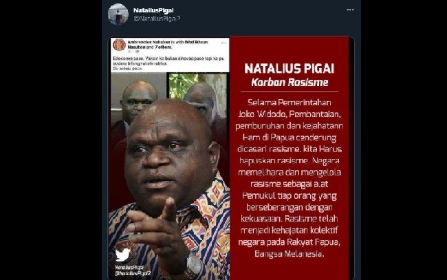 Diserang Rasisme, Begini Peringatan Natalius Pigai 